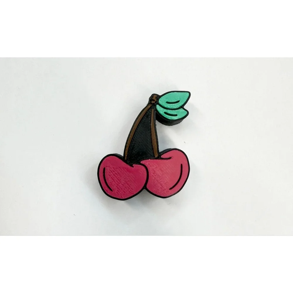 3D Cherry Strawtopper